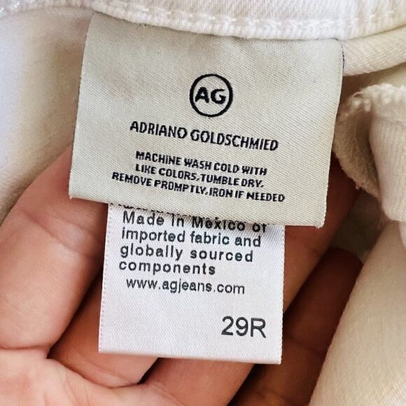 AG Adriano Goldschmied White The Farrah Skinny Ankle Jeans - Picture 7 of 8